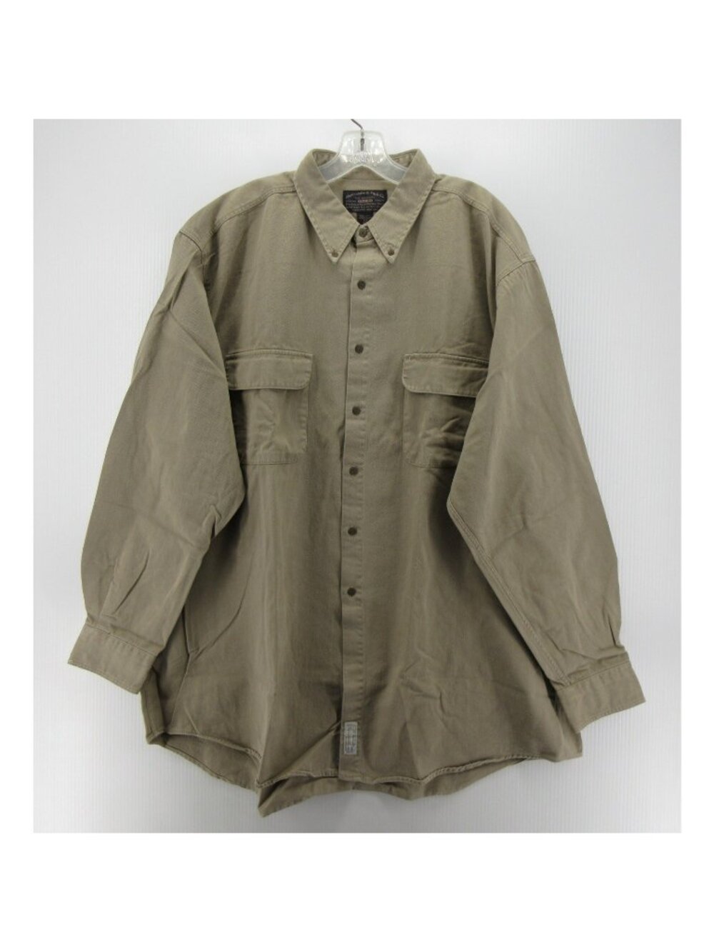 VINTAGE Abercrombie & Fitch Shirt XXL Khaki Button Down Workwear 90s